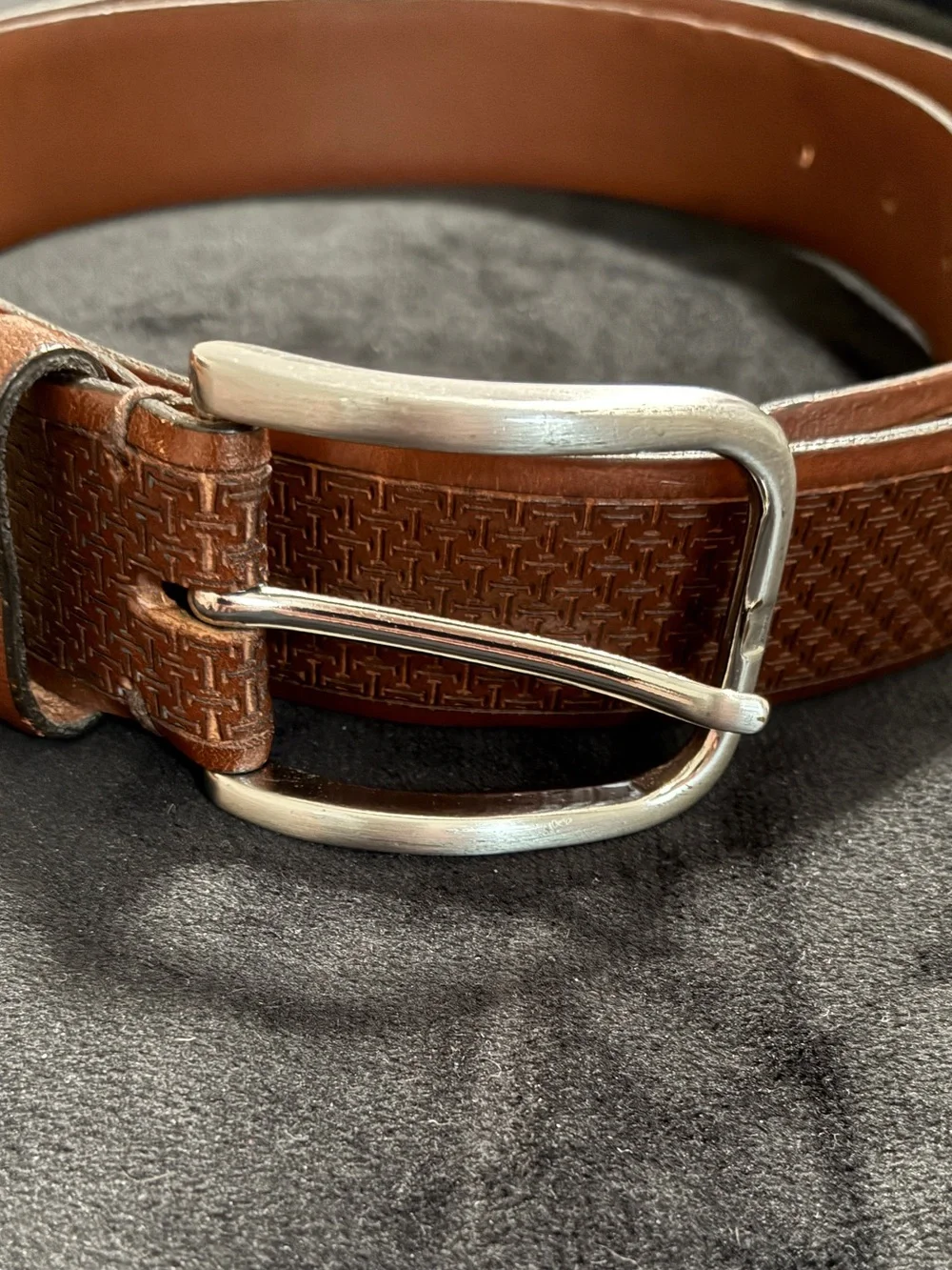 John W. Nordstrom men’s rich brown leather belt Made in USA Size 40 1¼” wide